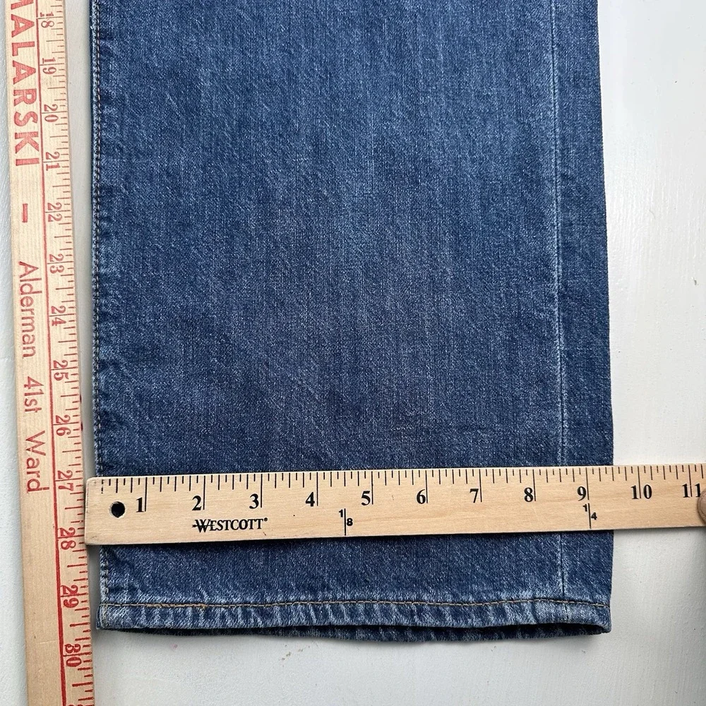 Levi’s 568 Big E Premium Loose Straight Jeans Men 36x30 Linen Cotton Blue Denim